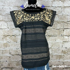 Paloma Loomed Mexican Blouse - 2 Tone