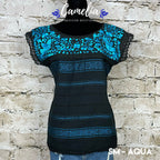 Paloma Loomed Mexican Blouse - 2 Tone