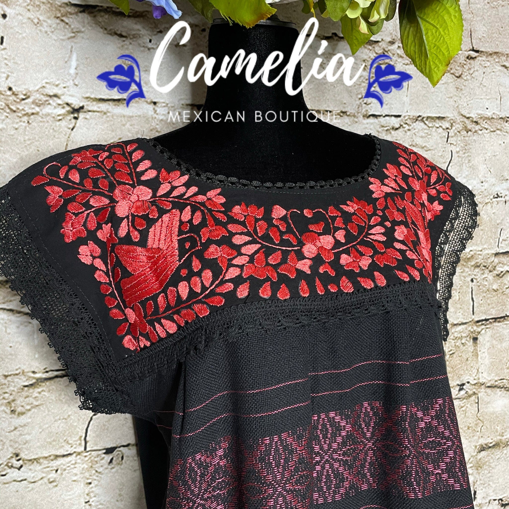 Paloma Loomed Mexican Dress - Midi Length