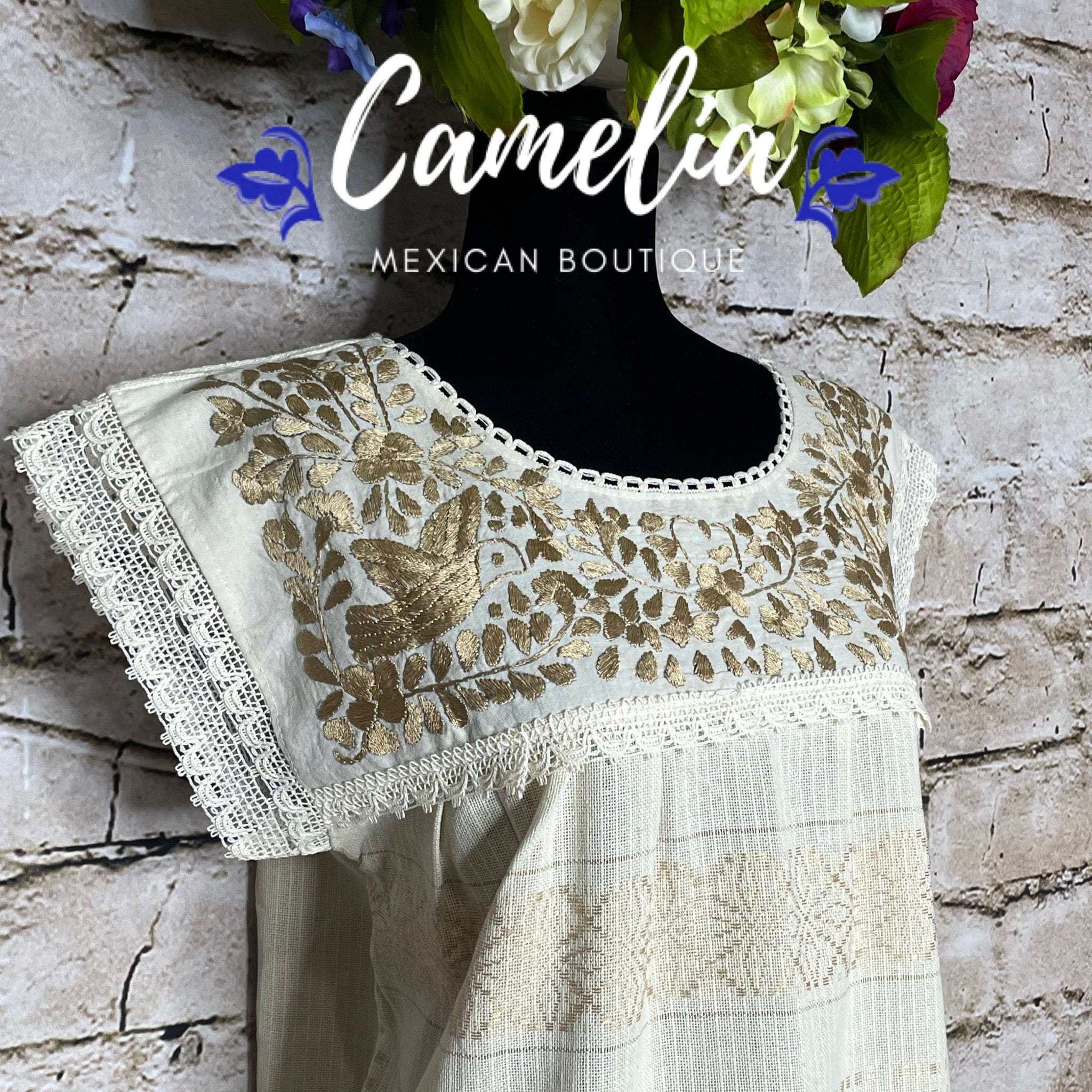 Paloma Loomed Mexican Dress - Midi Length