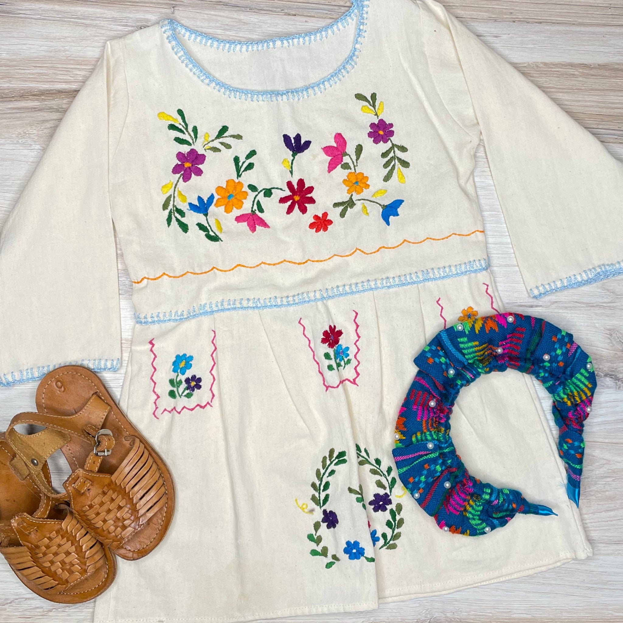 Puebla Girl Mexican Dress A-Line
