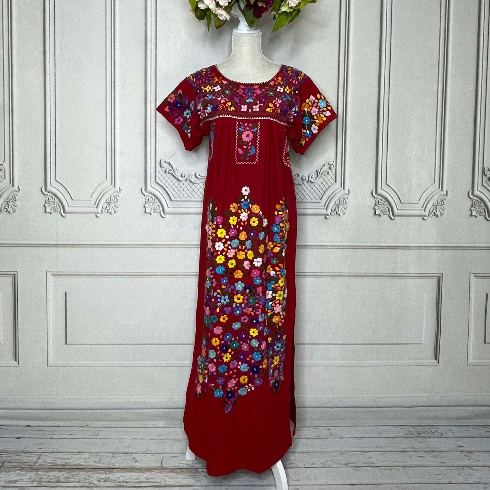 Puebla Maxi Mexican Dress Gala