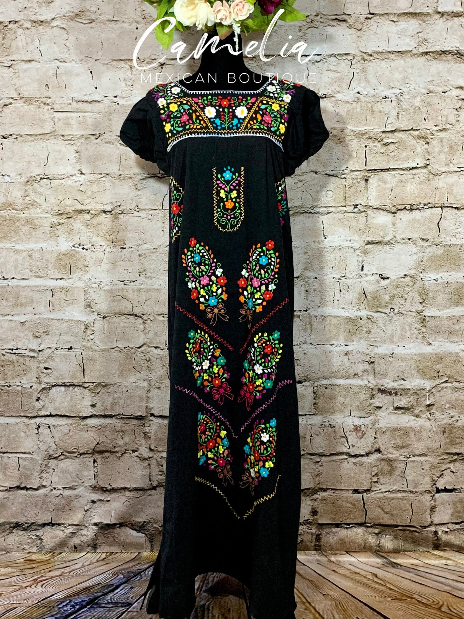 Puebla Maxi Mexican Dress