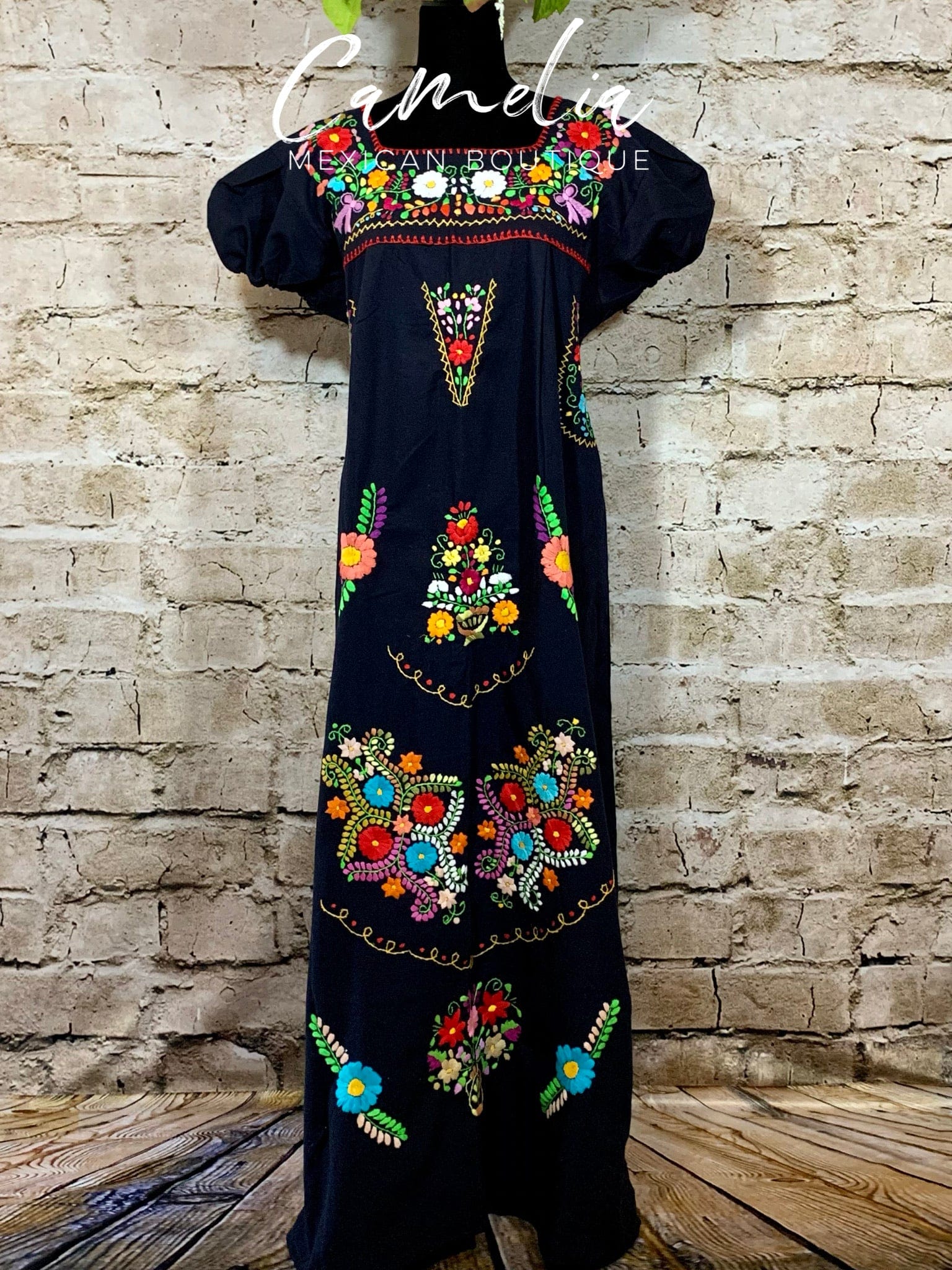 Puebla Maxi Mexican Dress