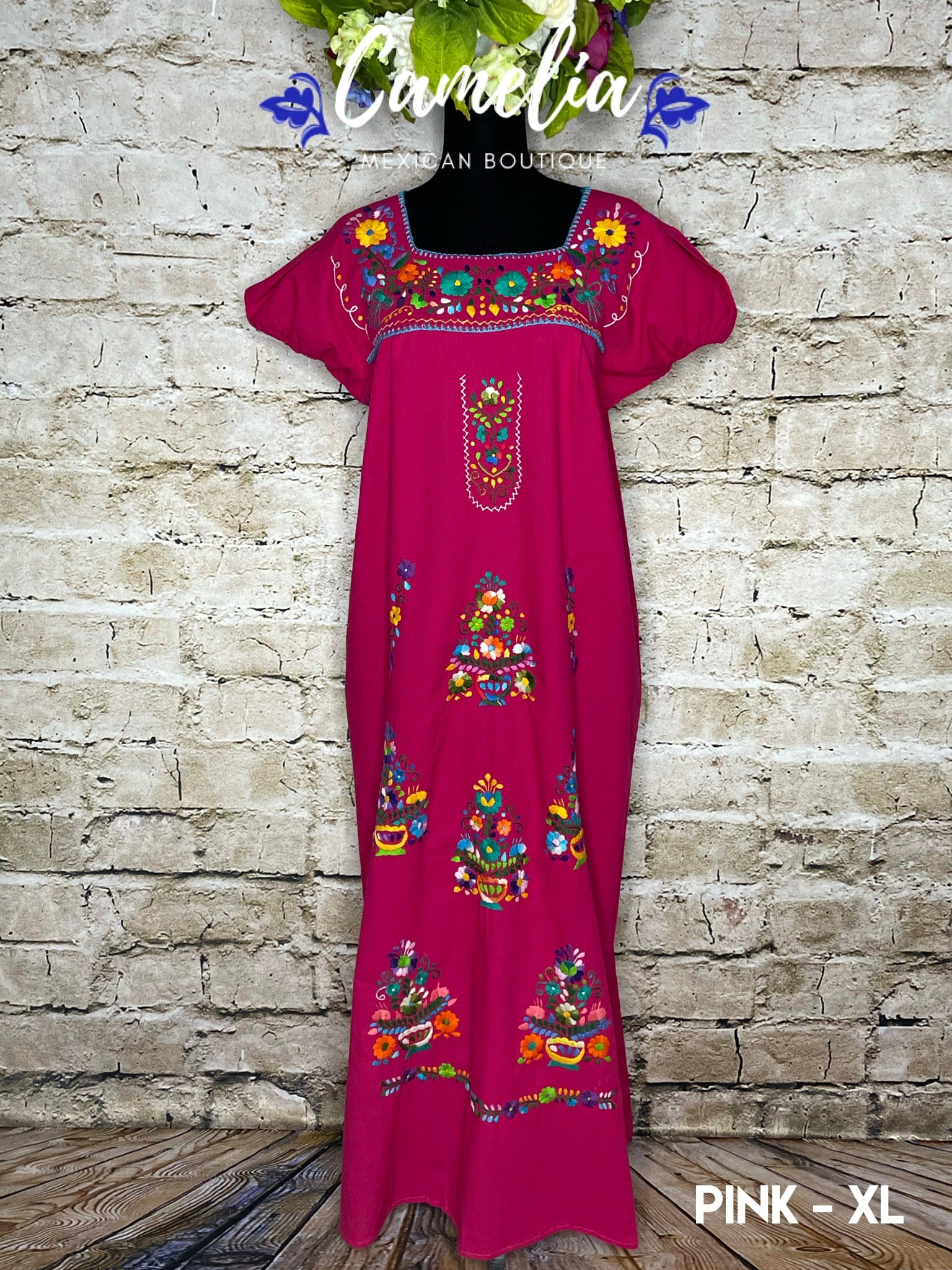 Puebla Maxi Mexican Dress