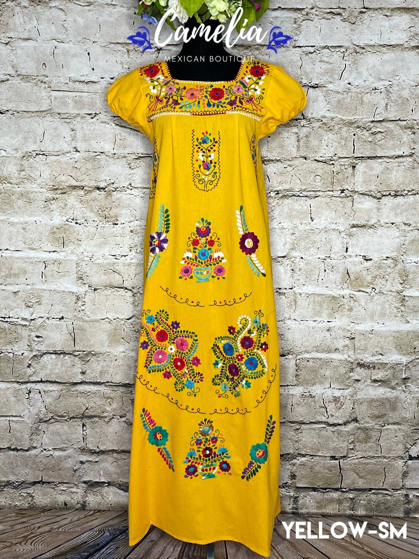 Puebla Maxi Mexican Dress