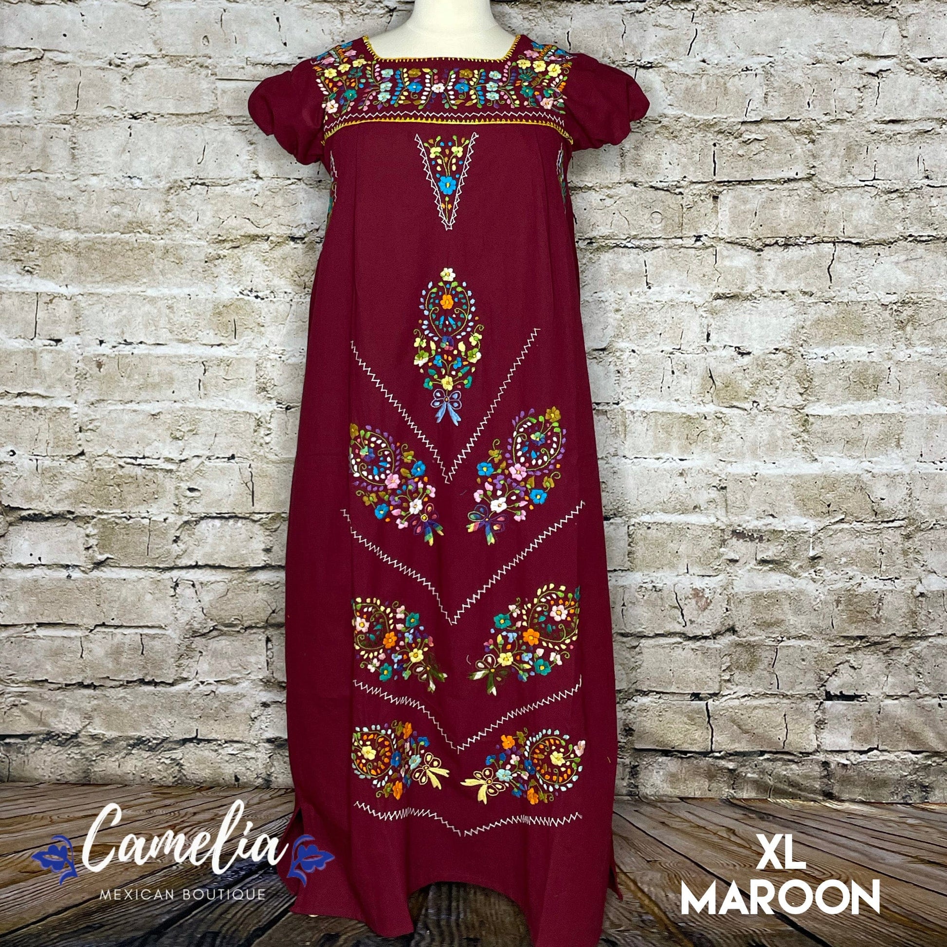 Puebla Maxi Mexican Dress