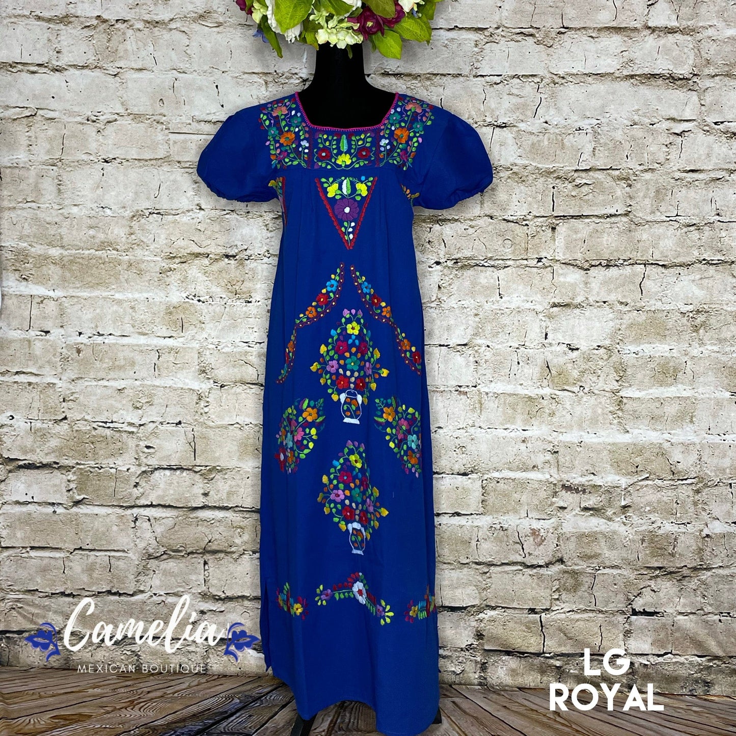 Puebla Maxi Mexican Dress