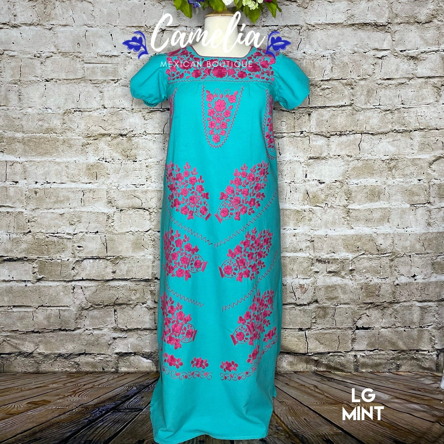 Puebla Maxi Mexican Dress