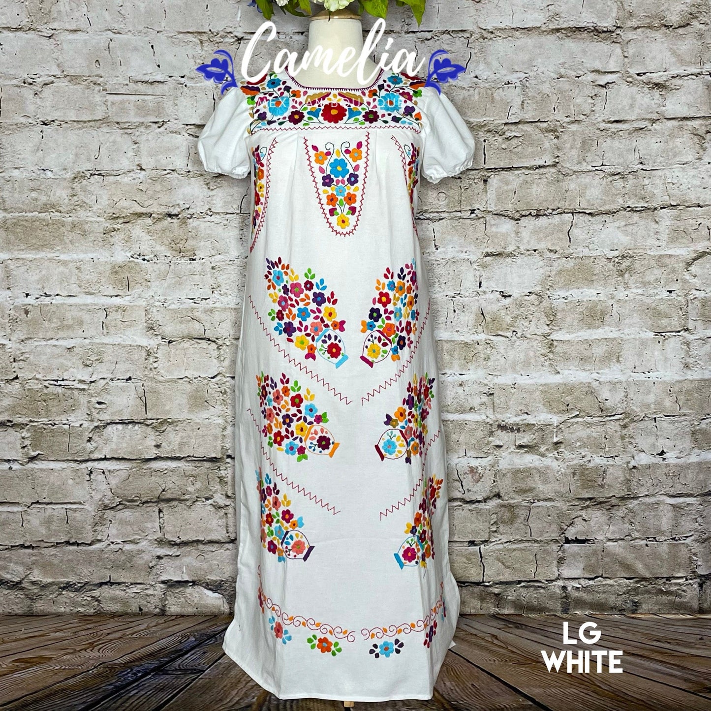 Puebla Maxi Mexican Dress