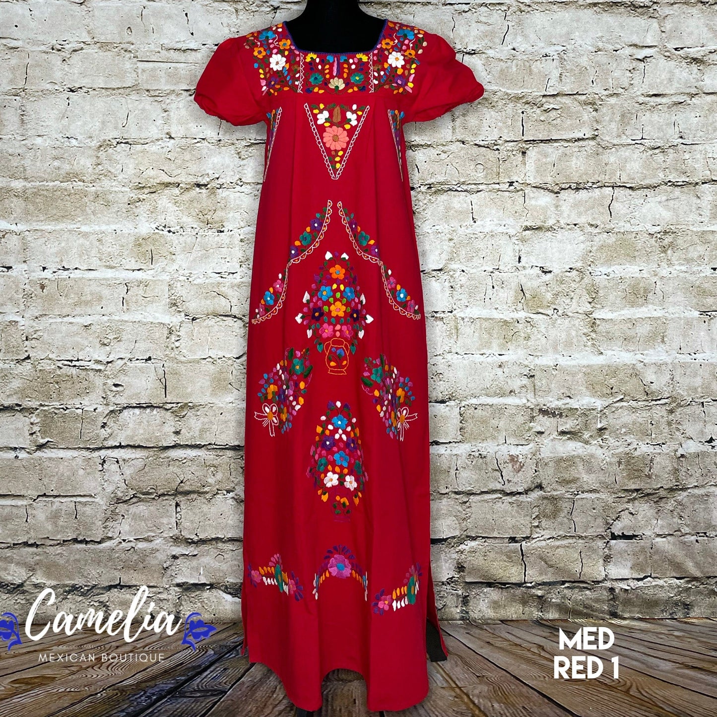 Puebla Maxi Mexican Dress