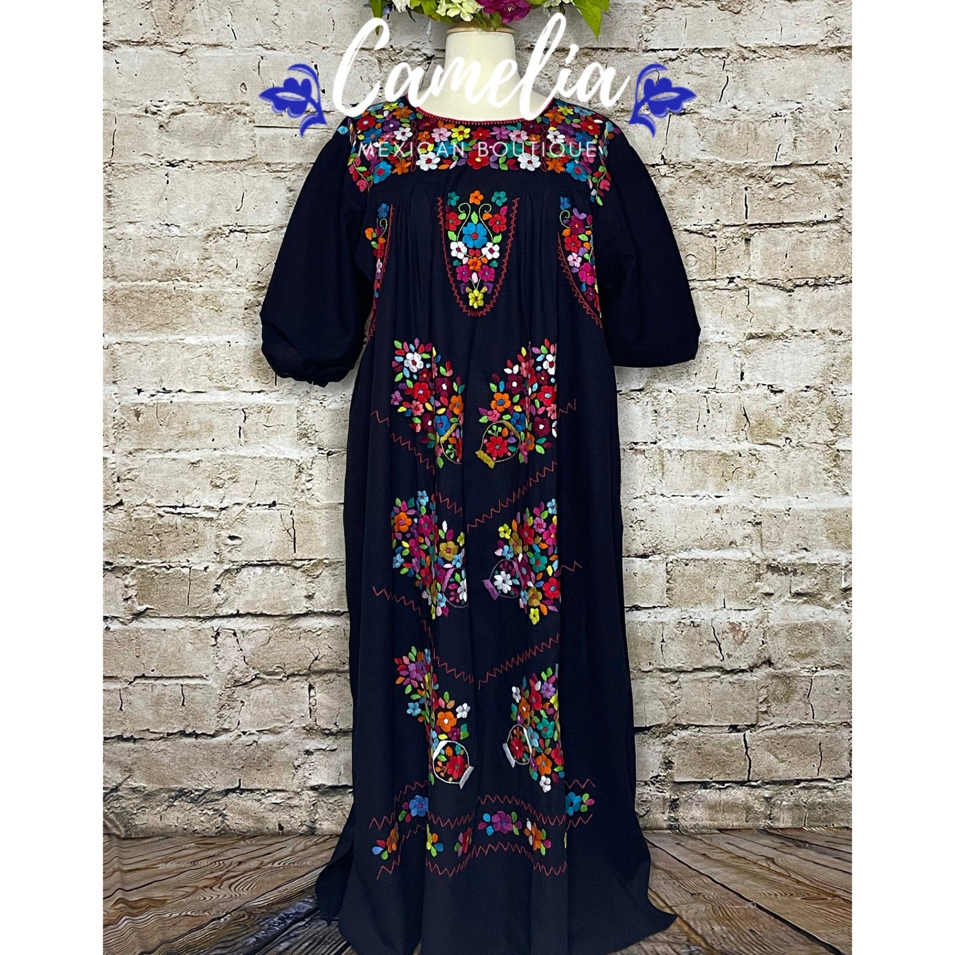 Puebla Maxi Mexican Dress