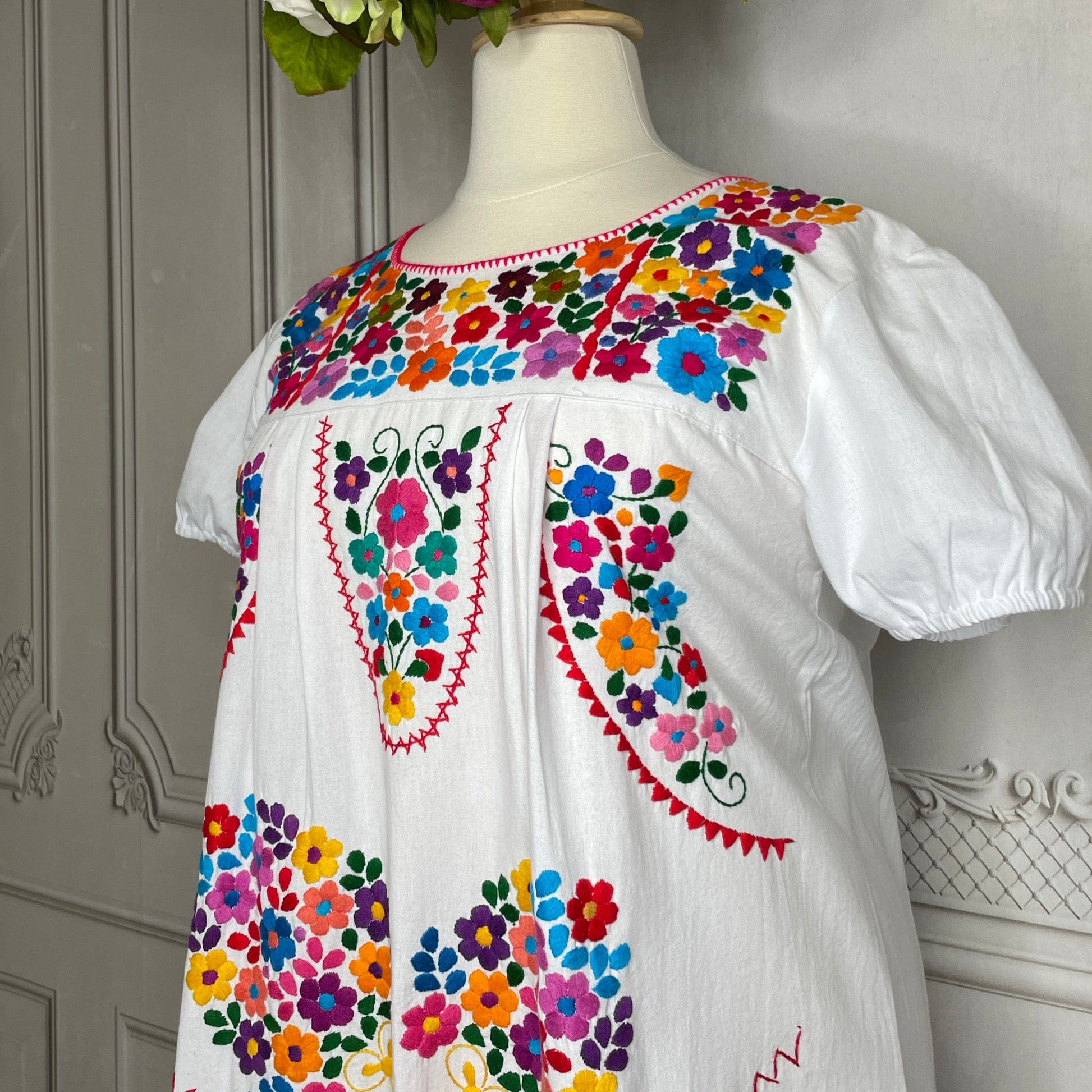 Puebla Maxi Mexican Dress