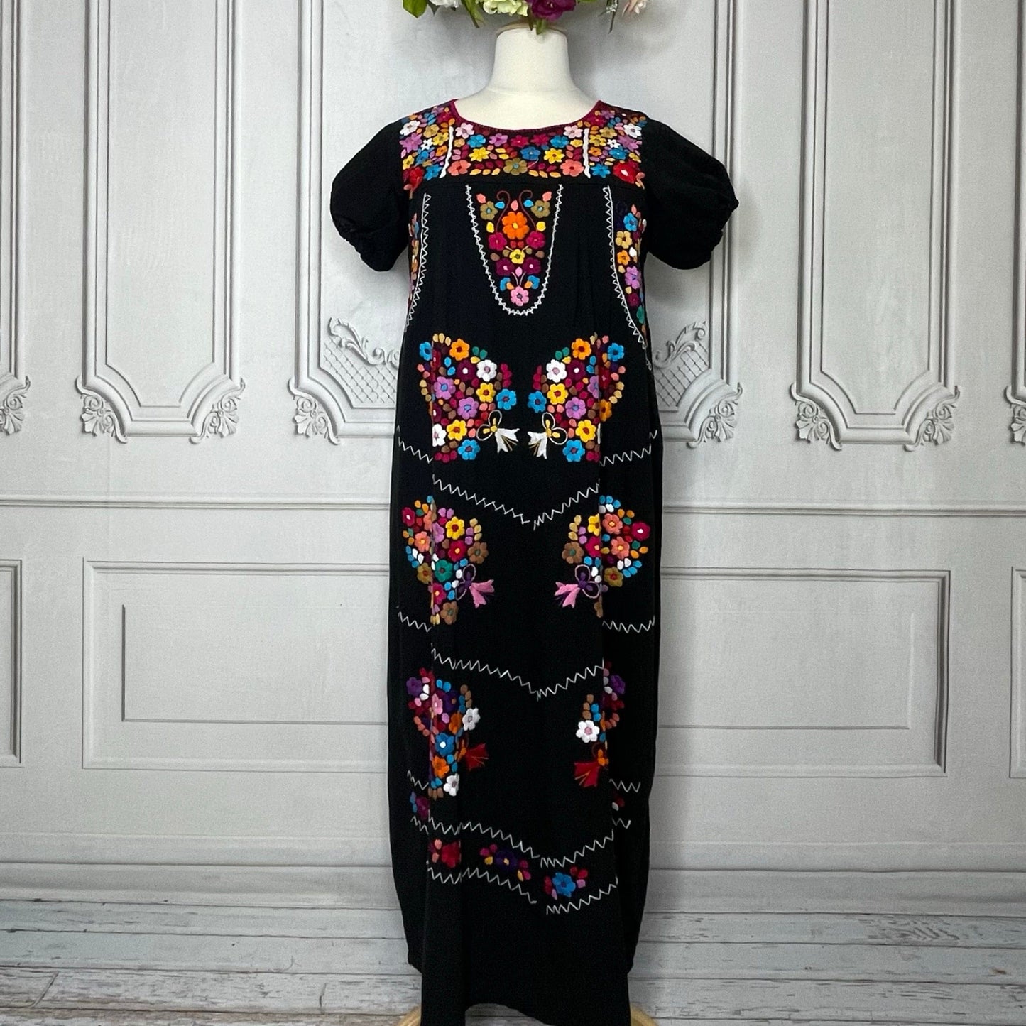 Puebla Maxi Mexican Dress