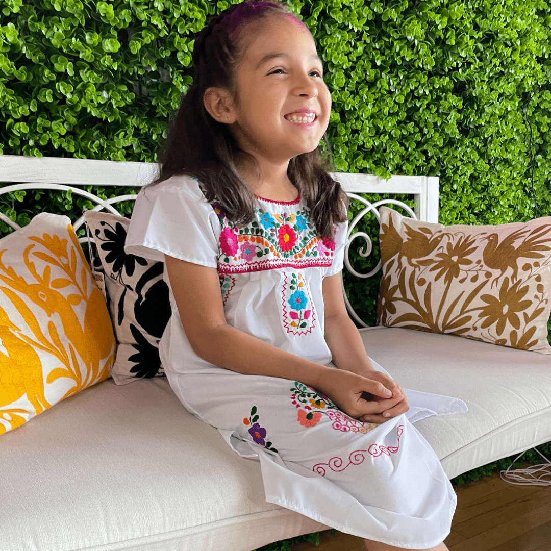 Puebla Mexican Dress for Girls