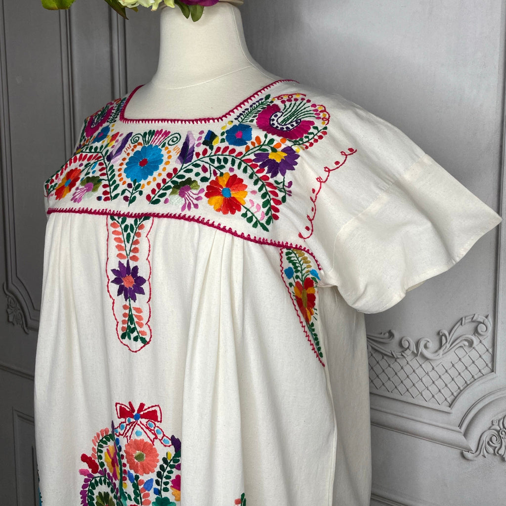 Puebla Mexican Dress for Women - Midi PLUS