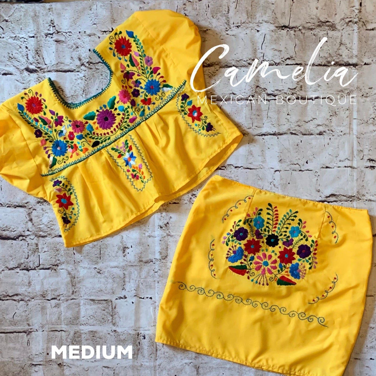 Puebla Mexican Two Piece Outfit