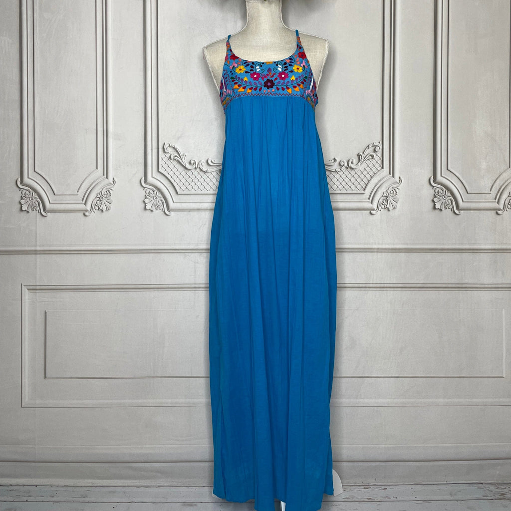 Puebla Mexican Wedding Dress - Cross Back Gauze