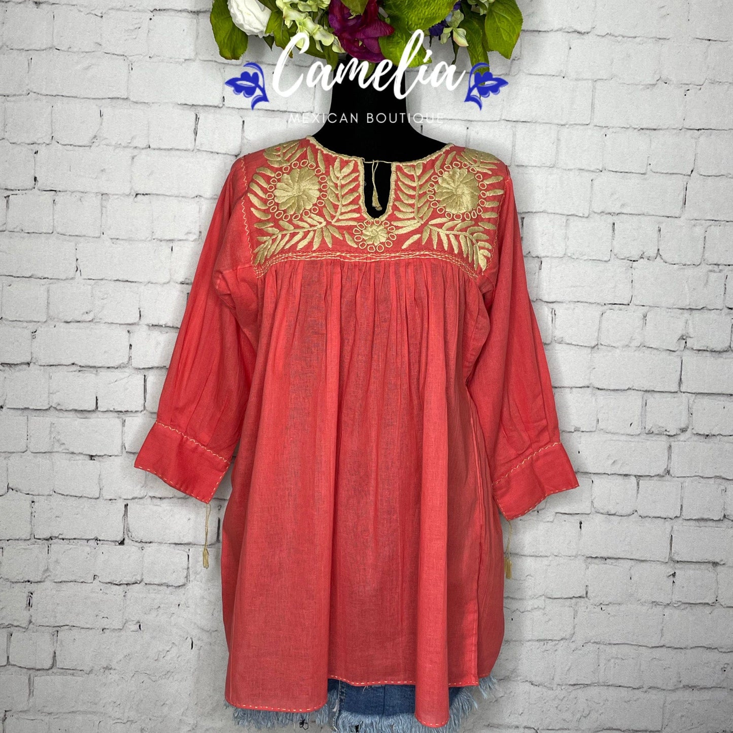 Rococo 3 Flowers Gauze Tunic