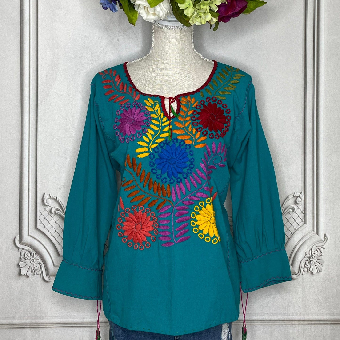 Rococo  Rainbow Tunic 3/4 Sleeve - Manta