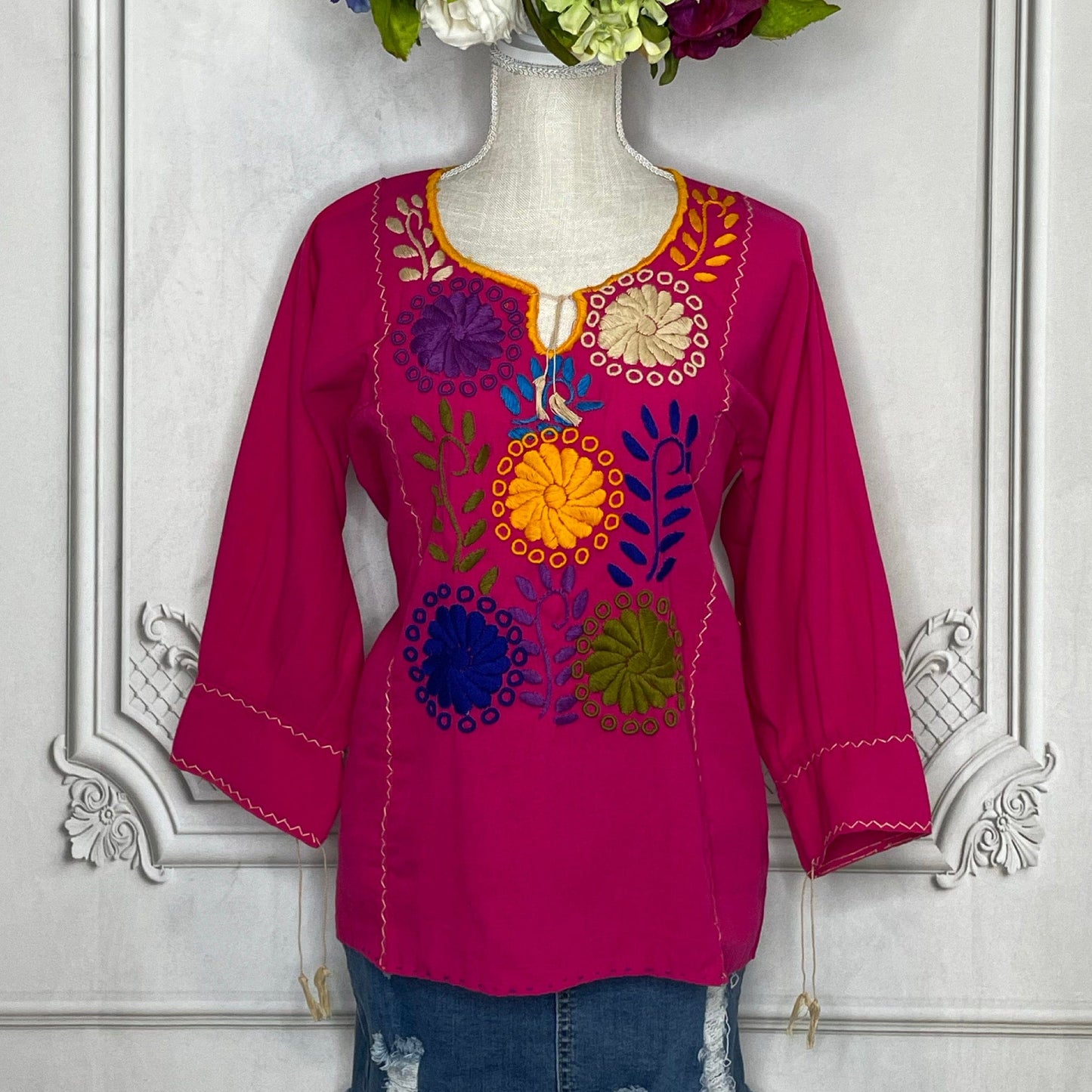 Rococo  Rainbow Tunic 3/4 Sleeve - Manta