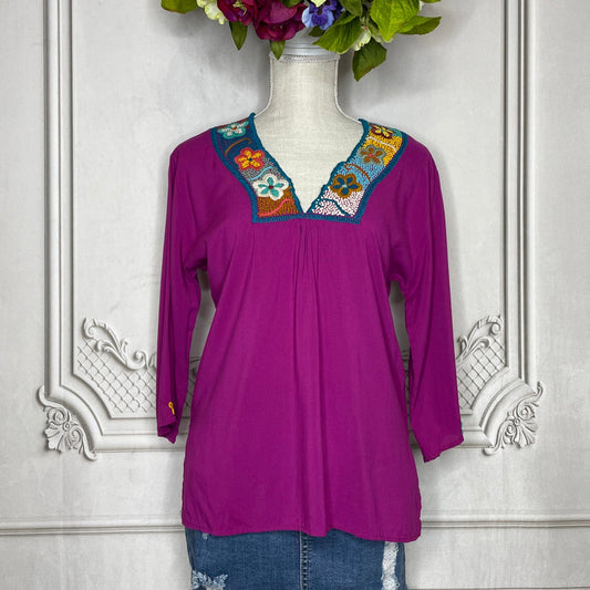 Rococo V-Neck Mexican Tunic