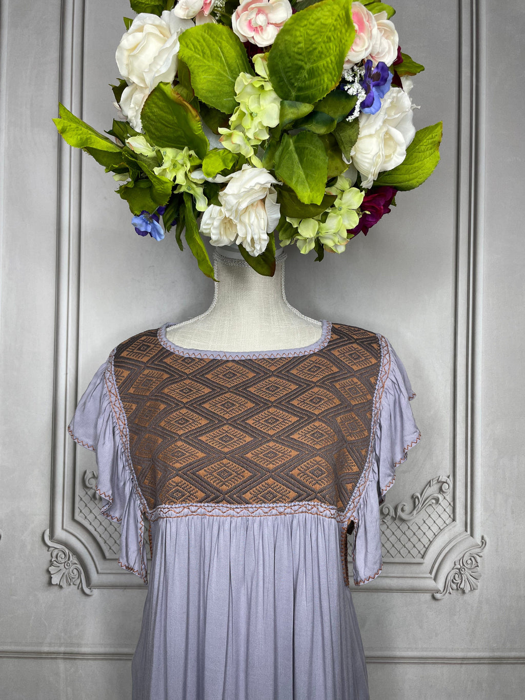 San Andres Butterfly Sleeve Midi Dress