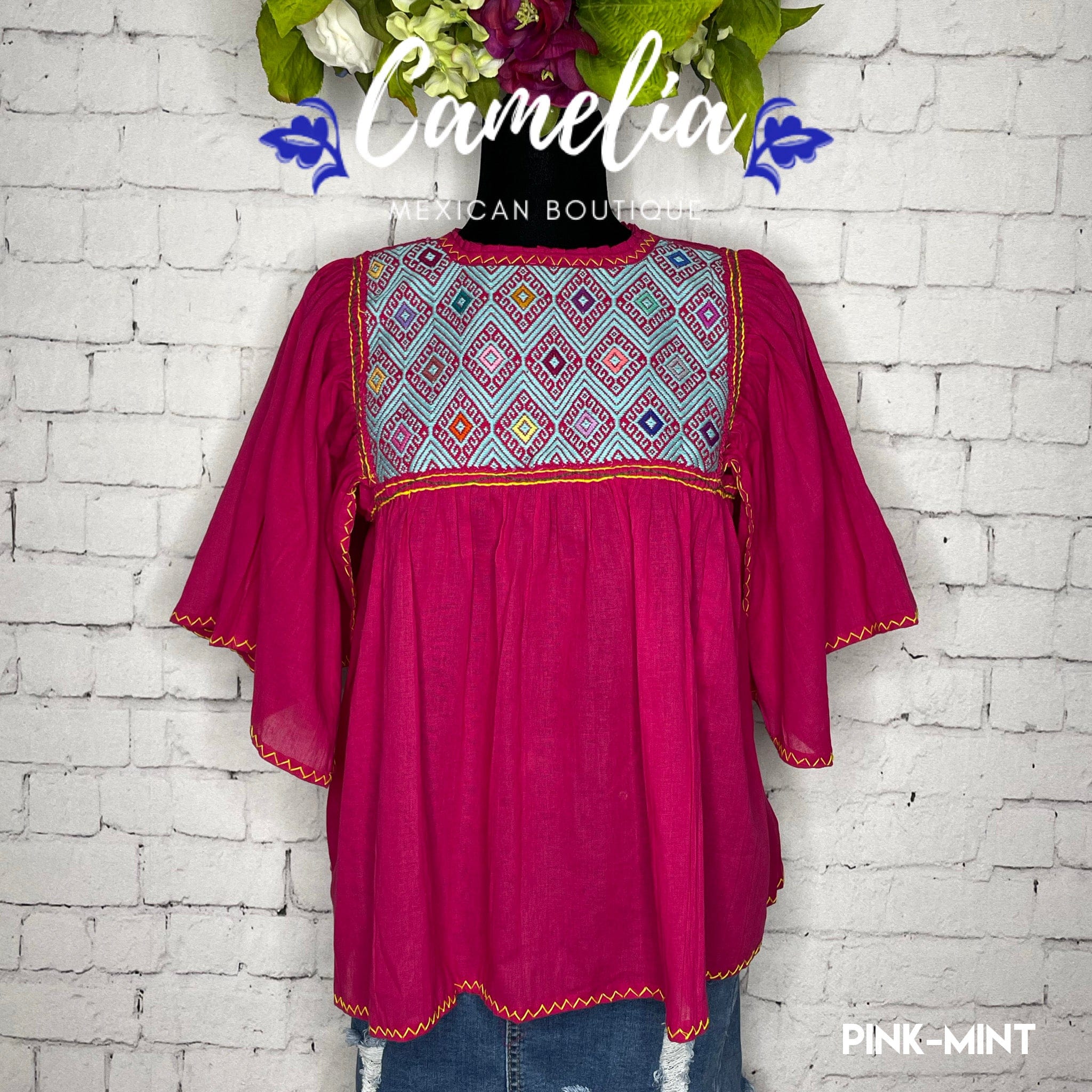 San Andres Elephant Sleeve Mexican Tunic