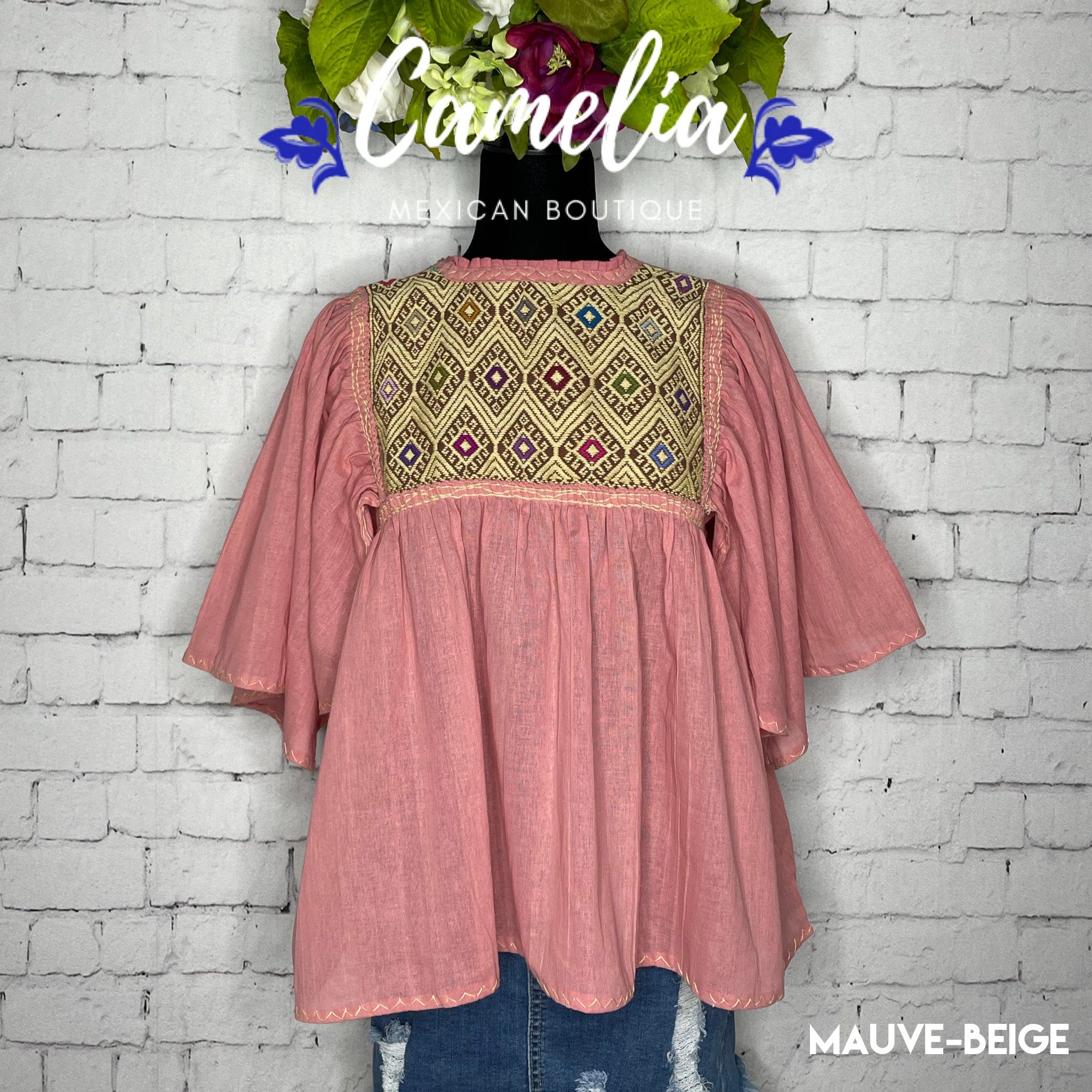 San Andres Elephant Sleeve Mexican Tunic