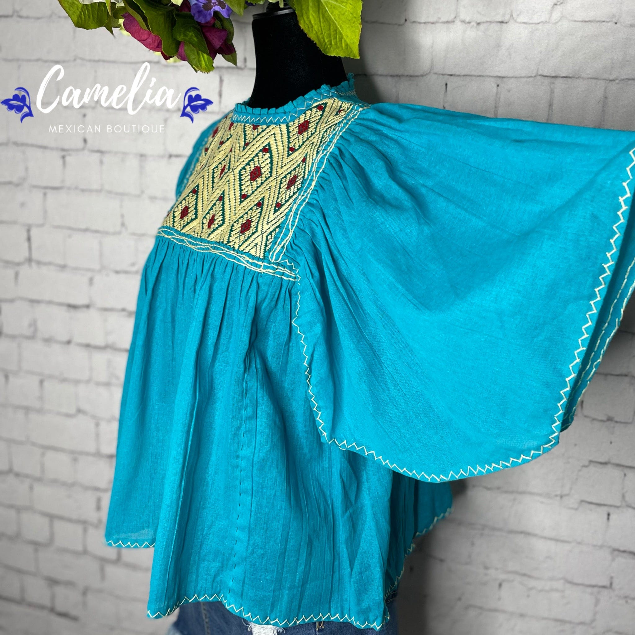 San Andres Elephant Sleeve Mexican Tunic