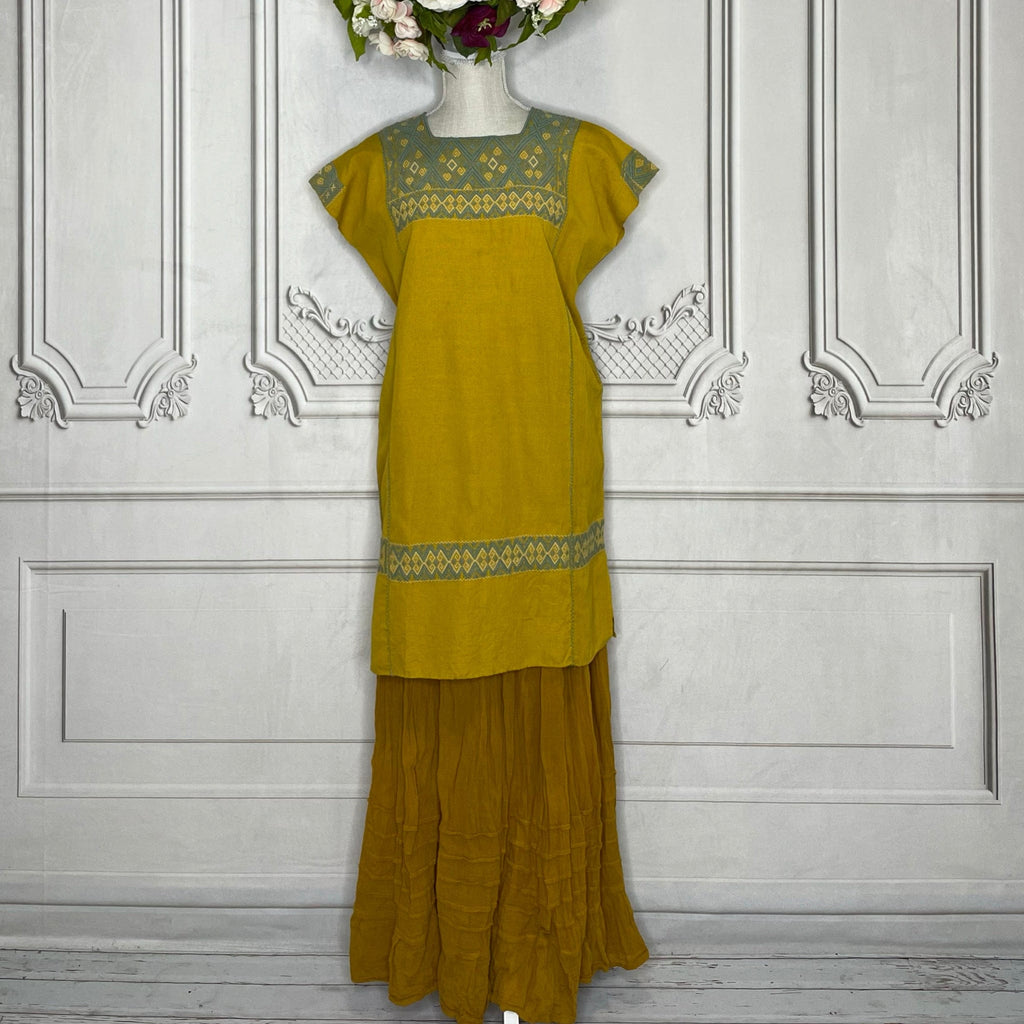 San Andres Huipil Dress - Mini