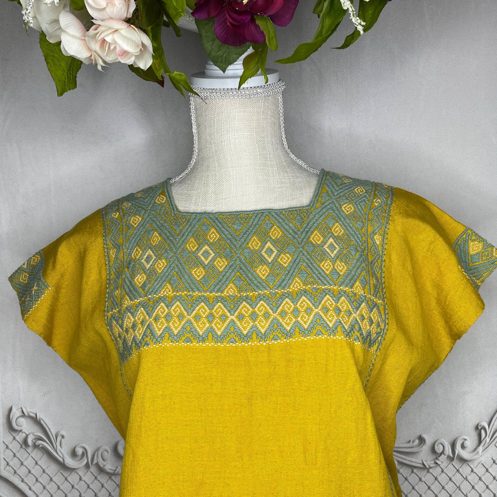 San Andres Huipil Dress - Mini