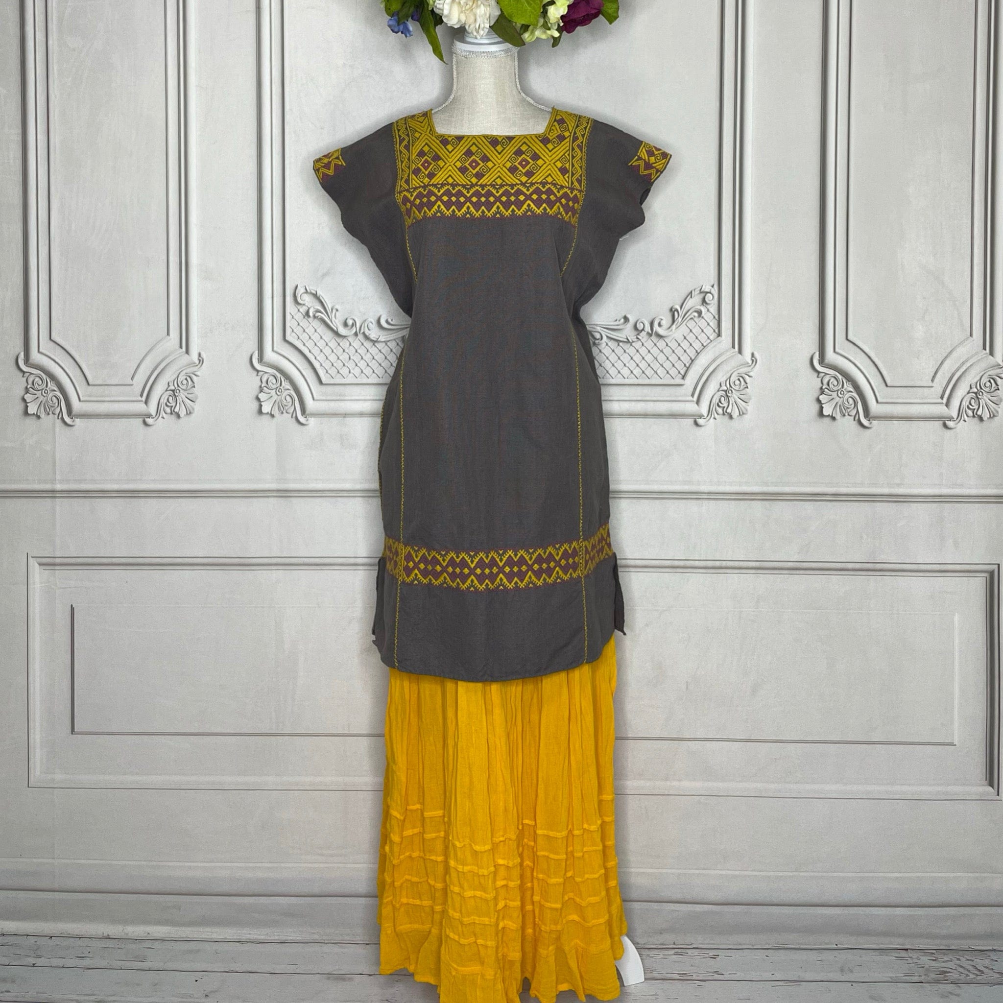 San Andres Huipil Dress - Mini