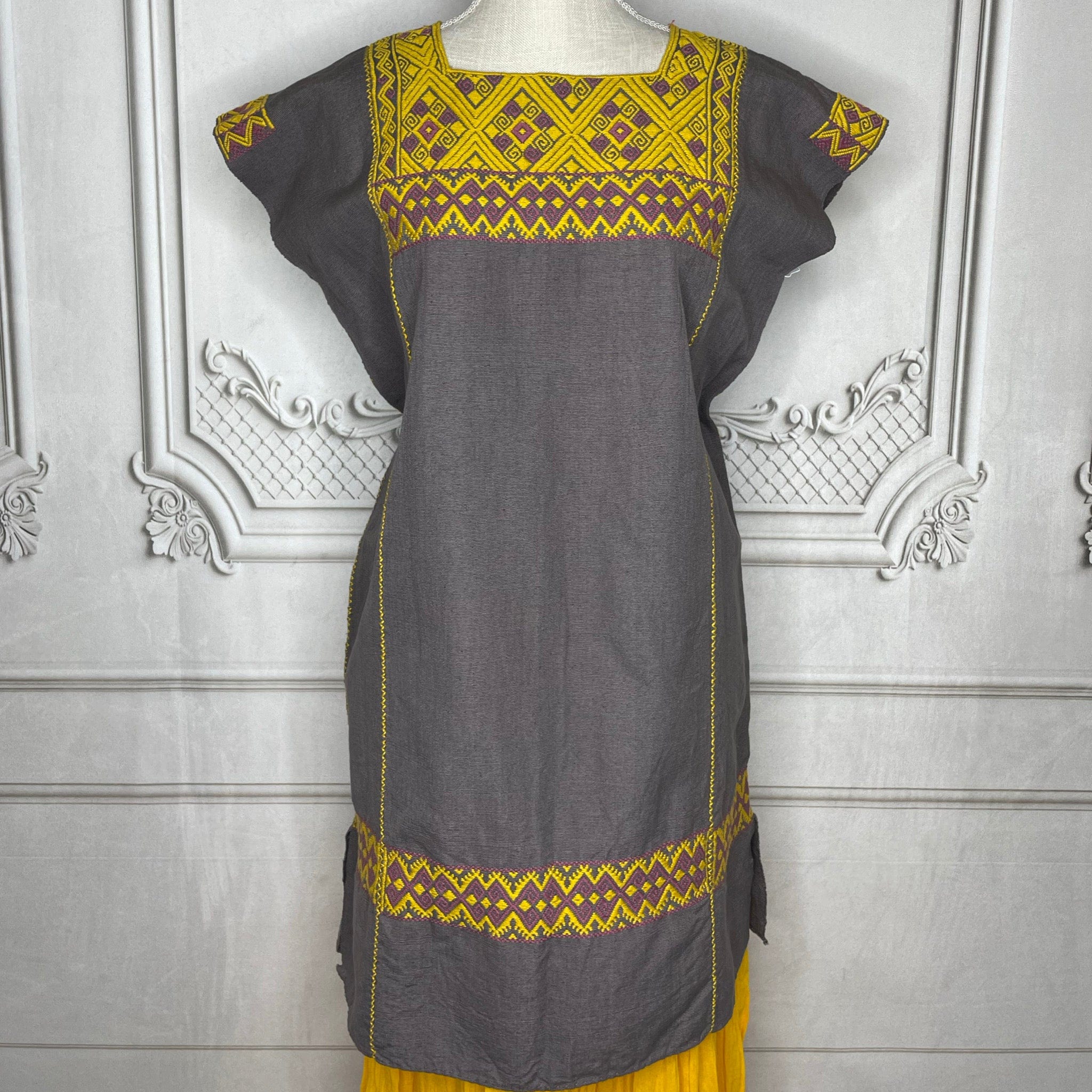 San Andres Huipil Dress - Mini