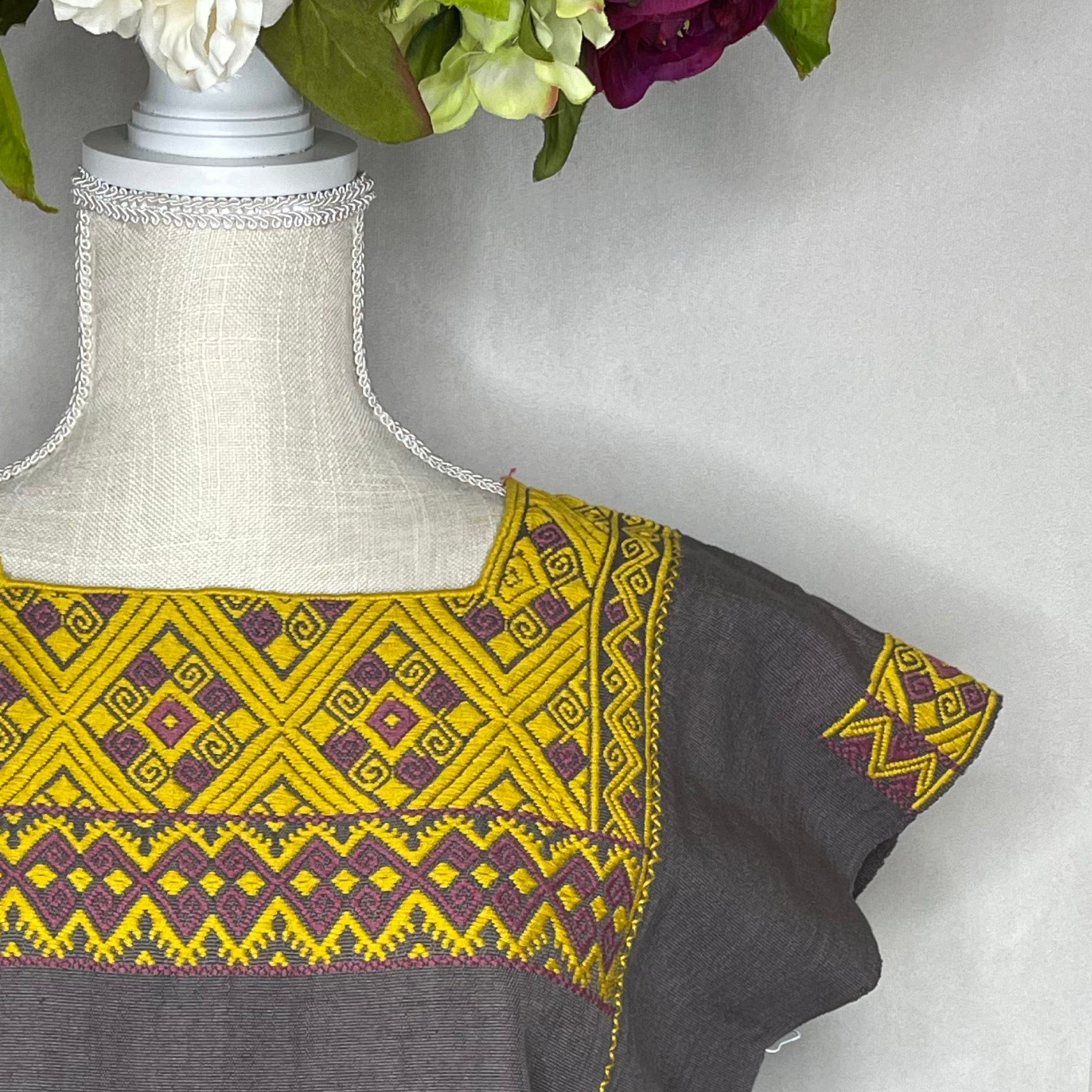 San Andres Huipil Dress - Mini