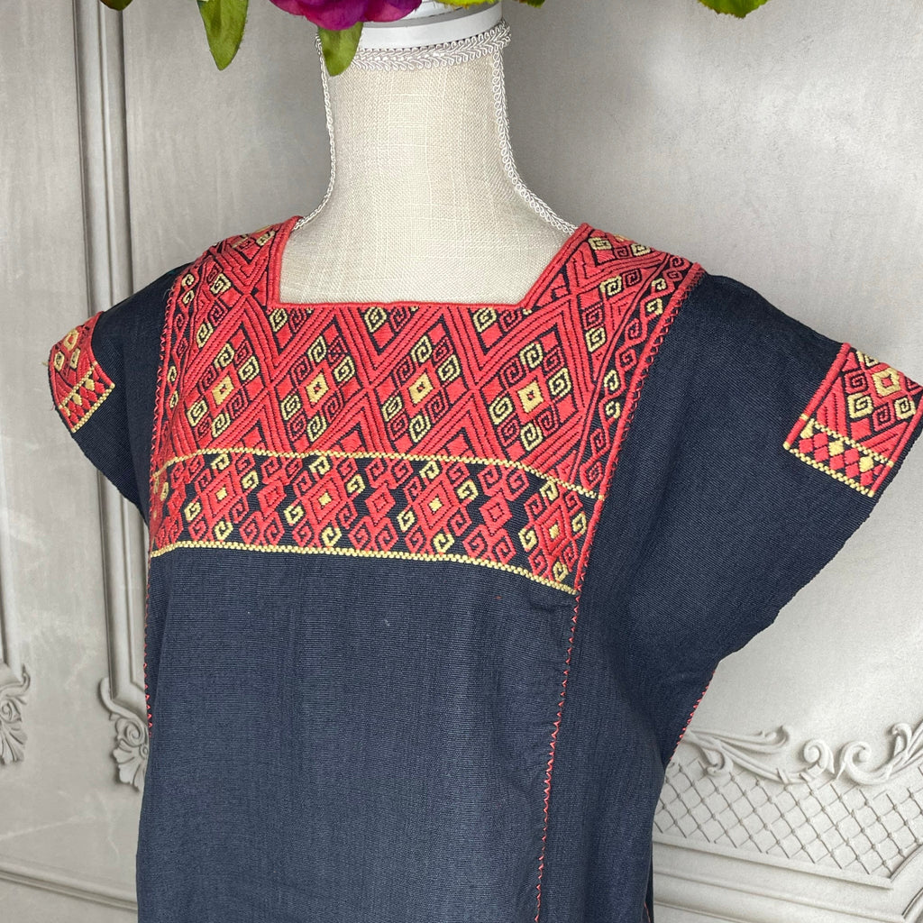 San Andres Huipil Dress - Mini