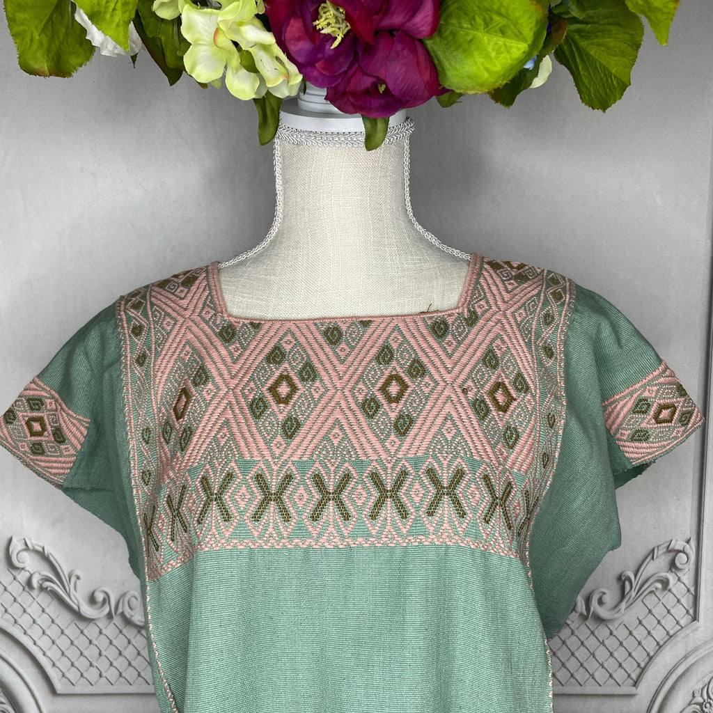 San Andres Huipil Dress - Mini