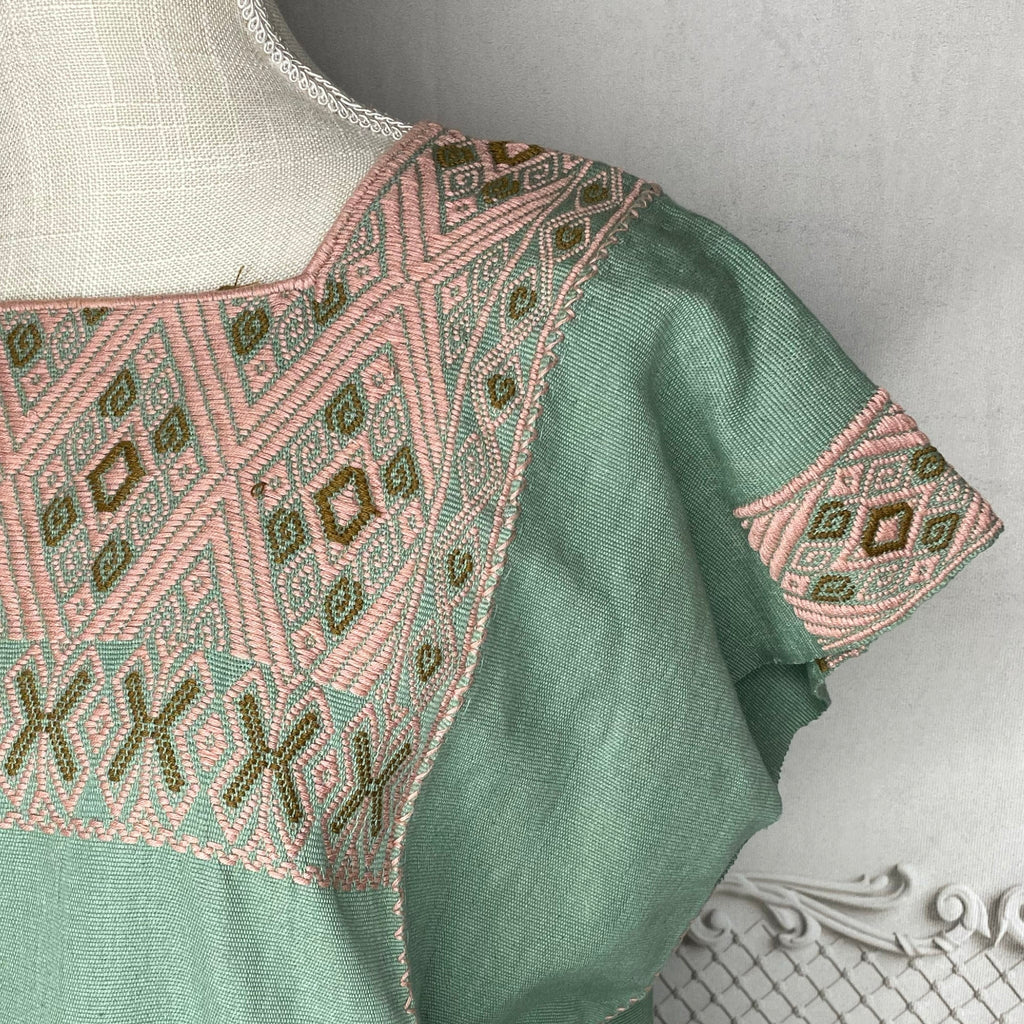 San Andres Huipil Dress - Mini