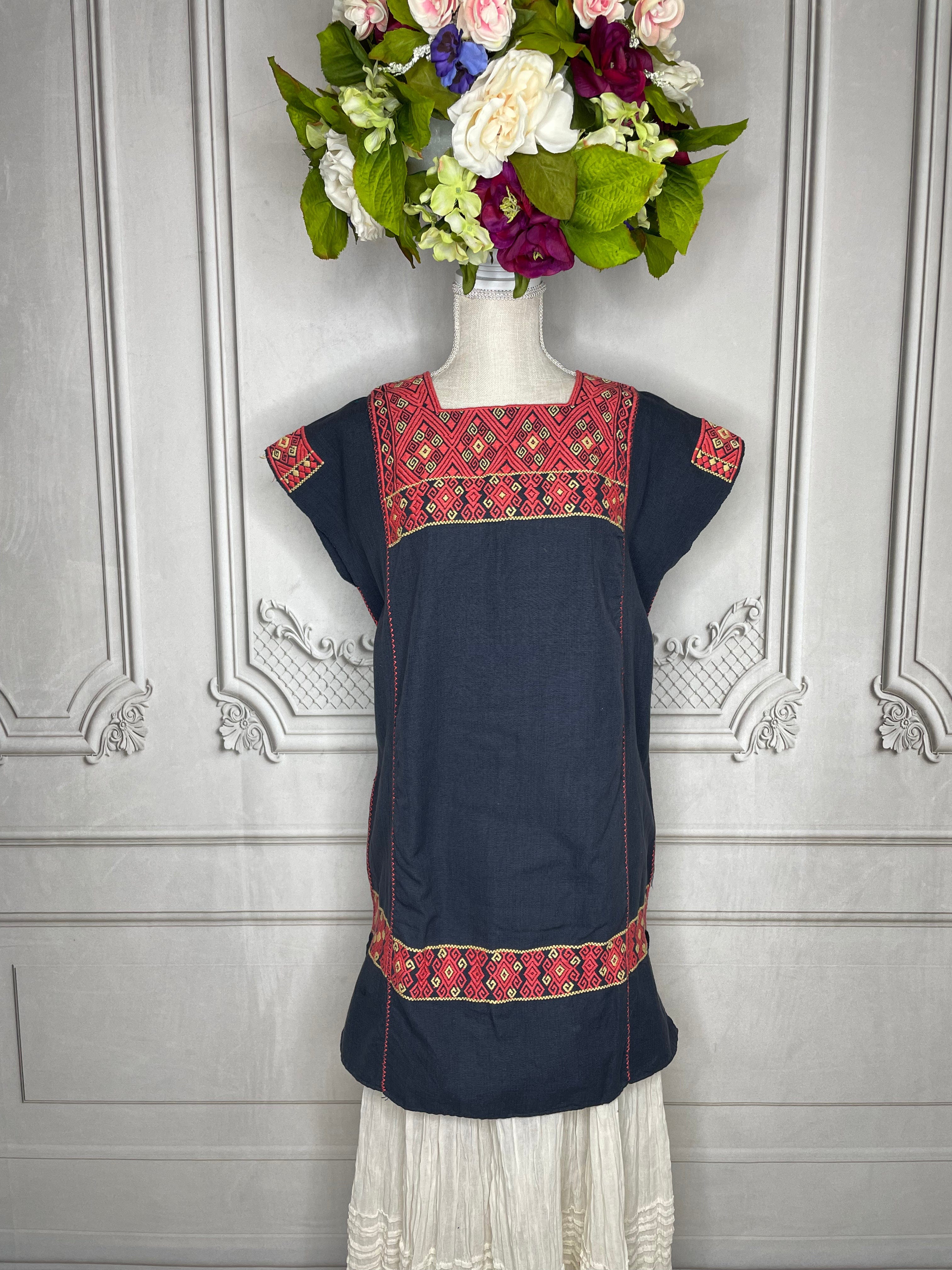 San Andres Huipil Dress - Mini