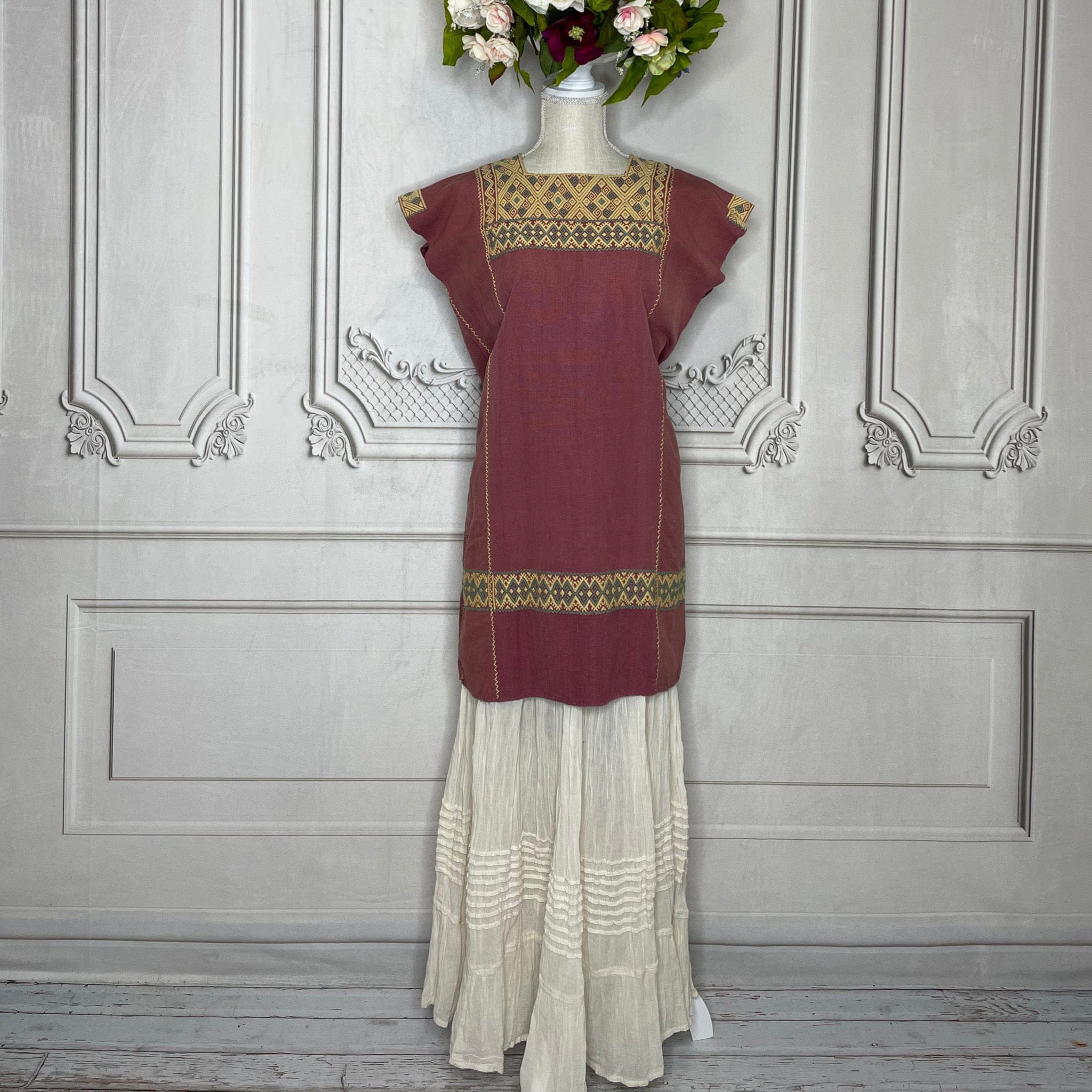 San Andres Huipil Dress - Mini