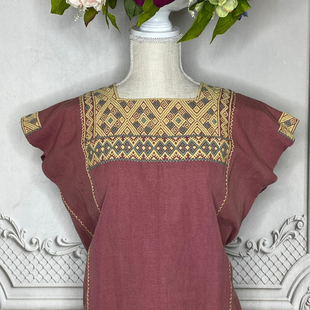 San Andres Huipil Dress - Mini