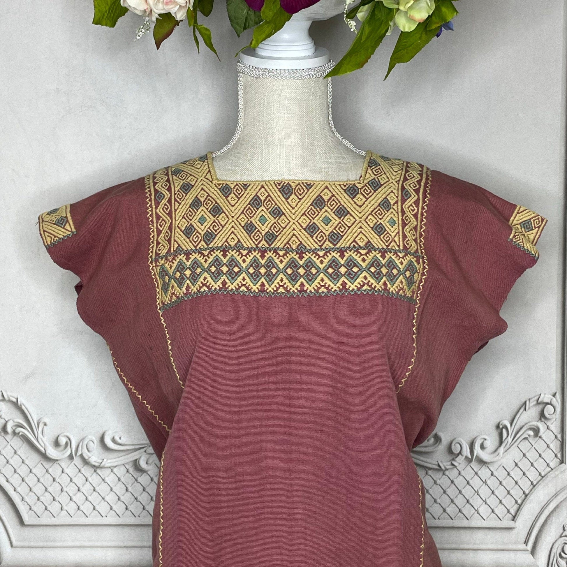 San Andres Huipil Dress - Mini