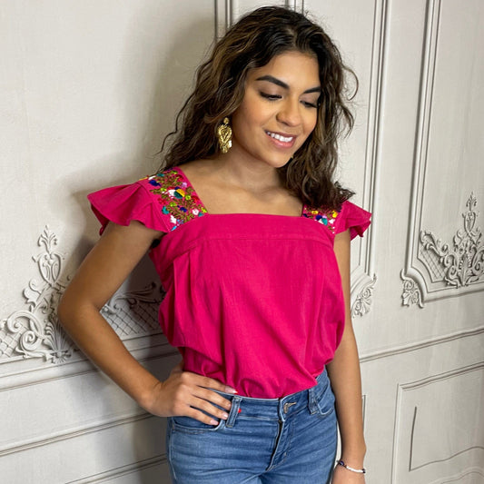 San Antonino Blouse - Butterfly Sleeve