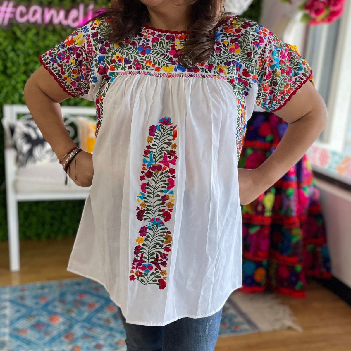San Antonino Gala Blouse Short Sleeve - Silk