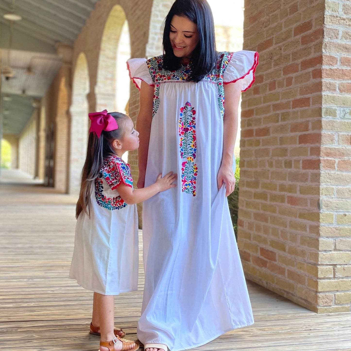 San Antonino Gala Mexican Dress Long - Butterfly Sleeve