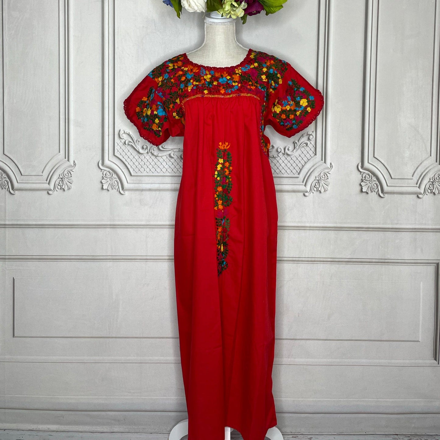 San Antonino Gala Mexican Dress - Midi Length