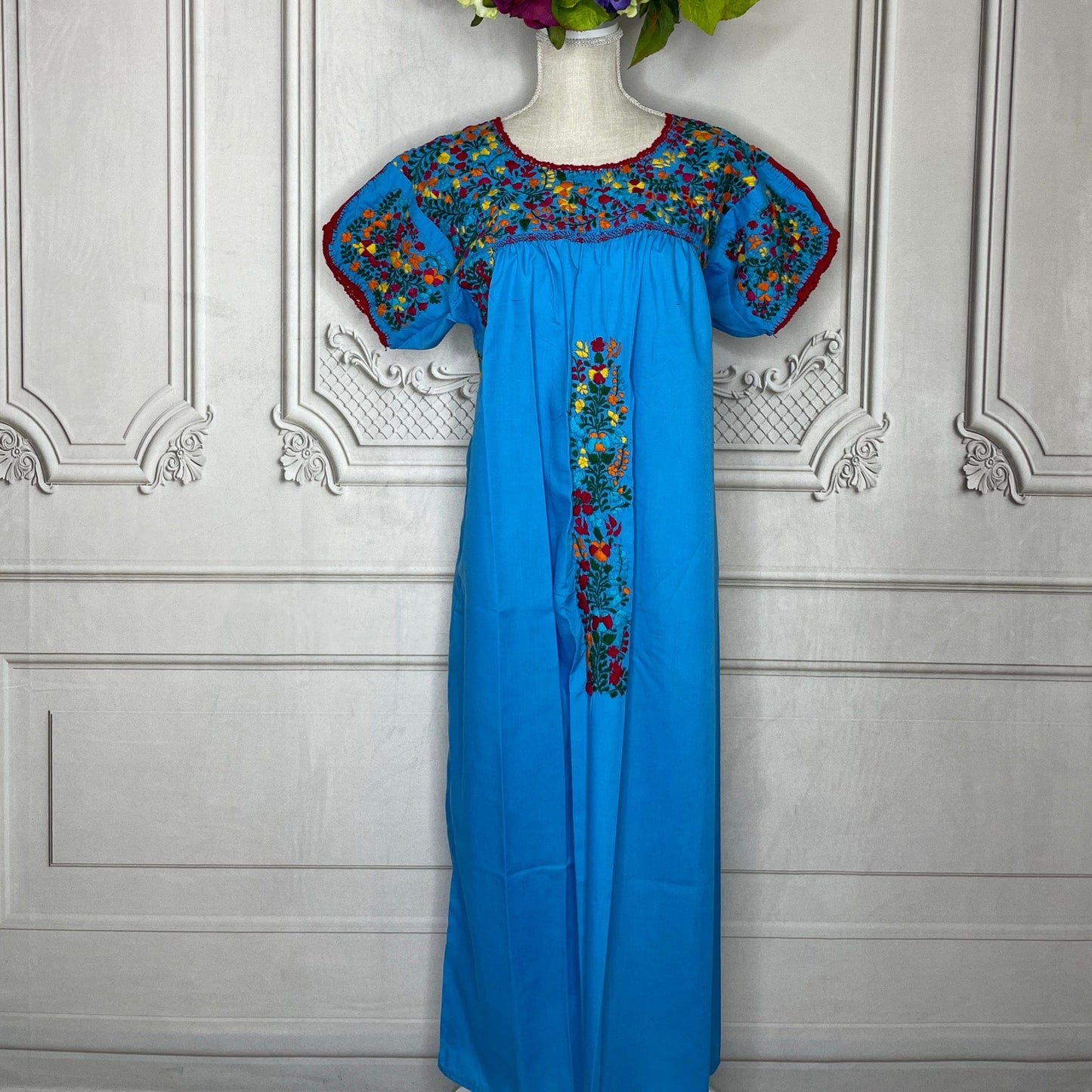 San Antonino Gala Mexican Dress - Midi Length