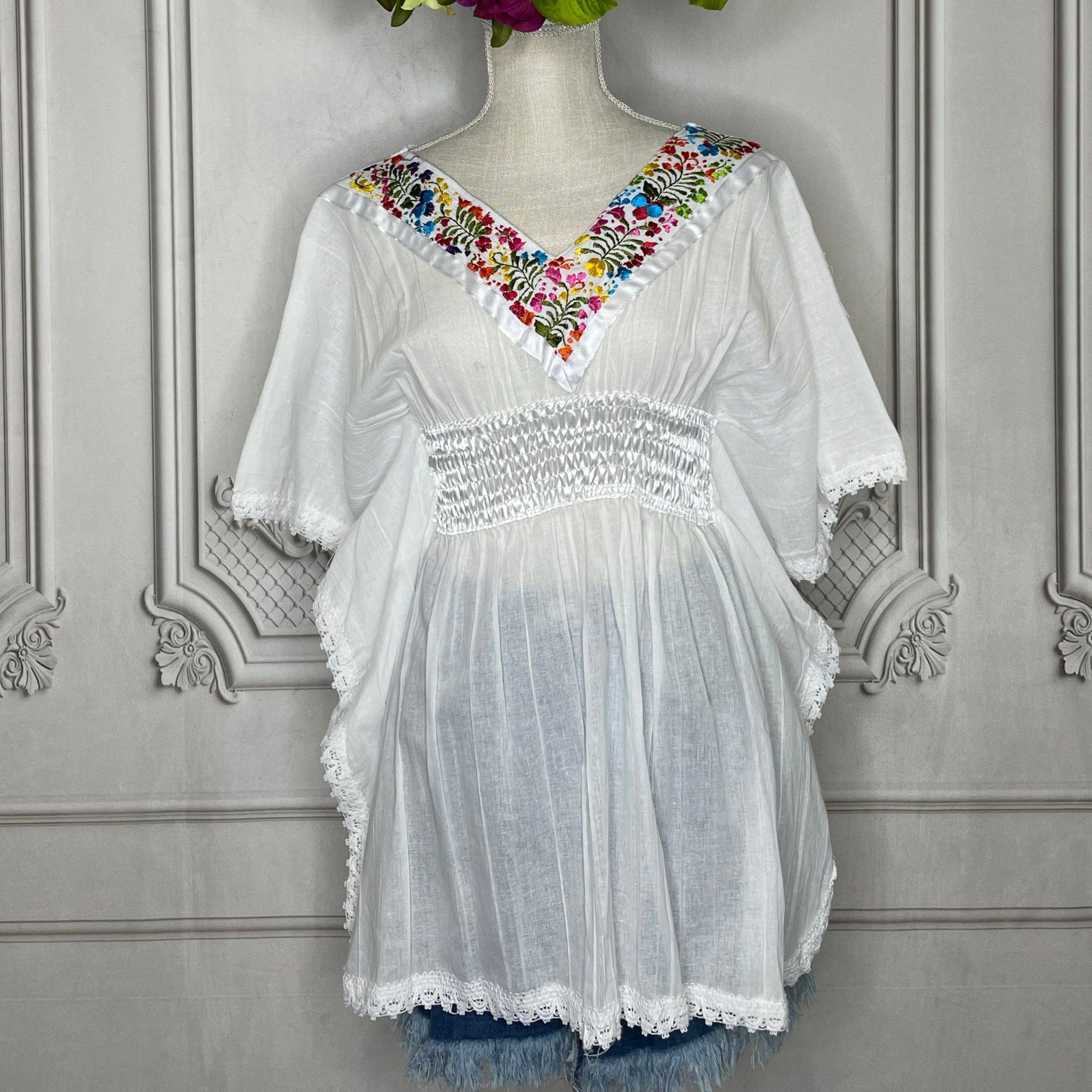 San Antonino Gauze Cover-Up - Butterfly Sleeve