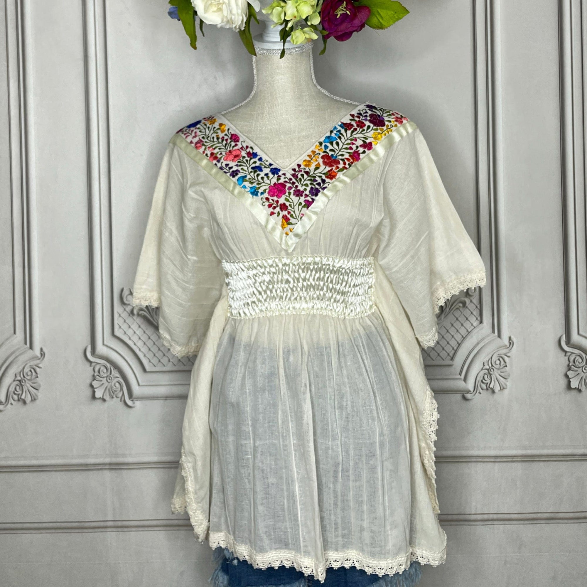 San Antonino Gauze Cover-Up - Butterfly Sleeve