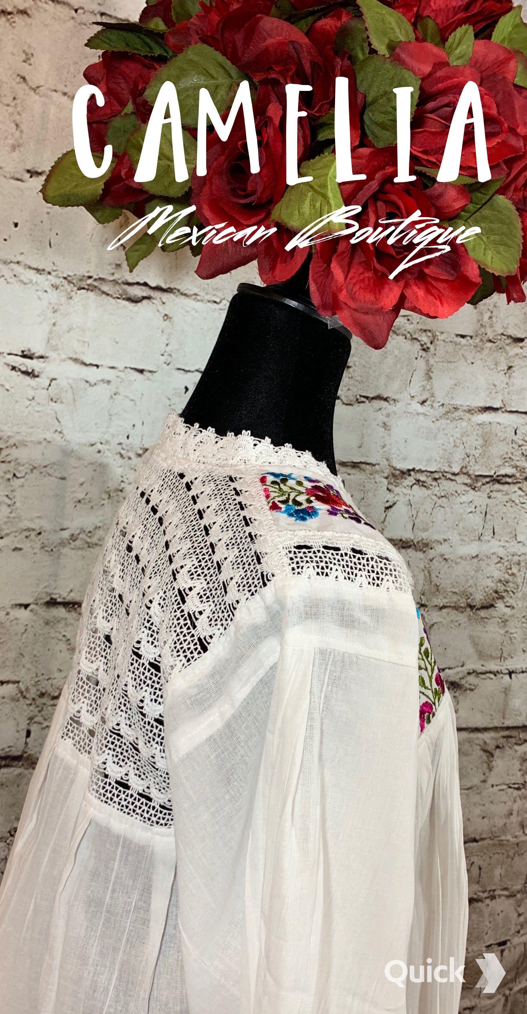 San Antonino Gauze Laced Blouse - 3/4 Sleeve